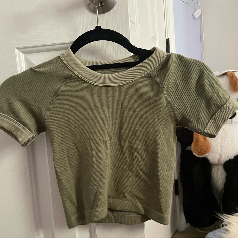 Urban Outfitters Out From Under Olive Cropped Tee